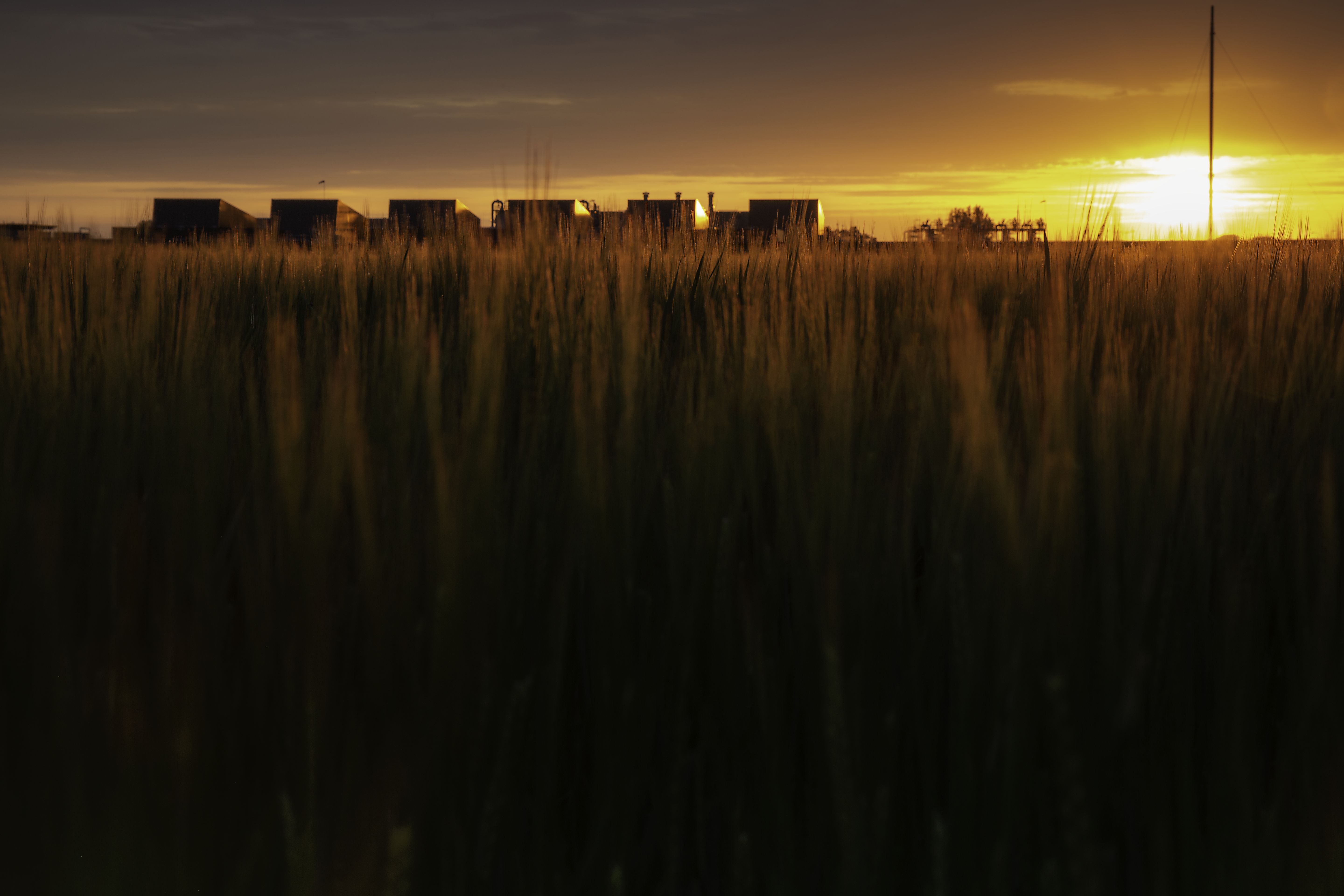 Energiebuffer Zuidwending opslag gas diep in grond met zonsopgang