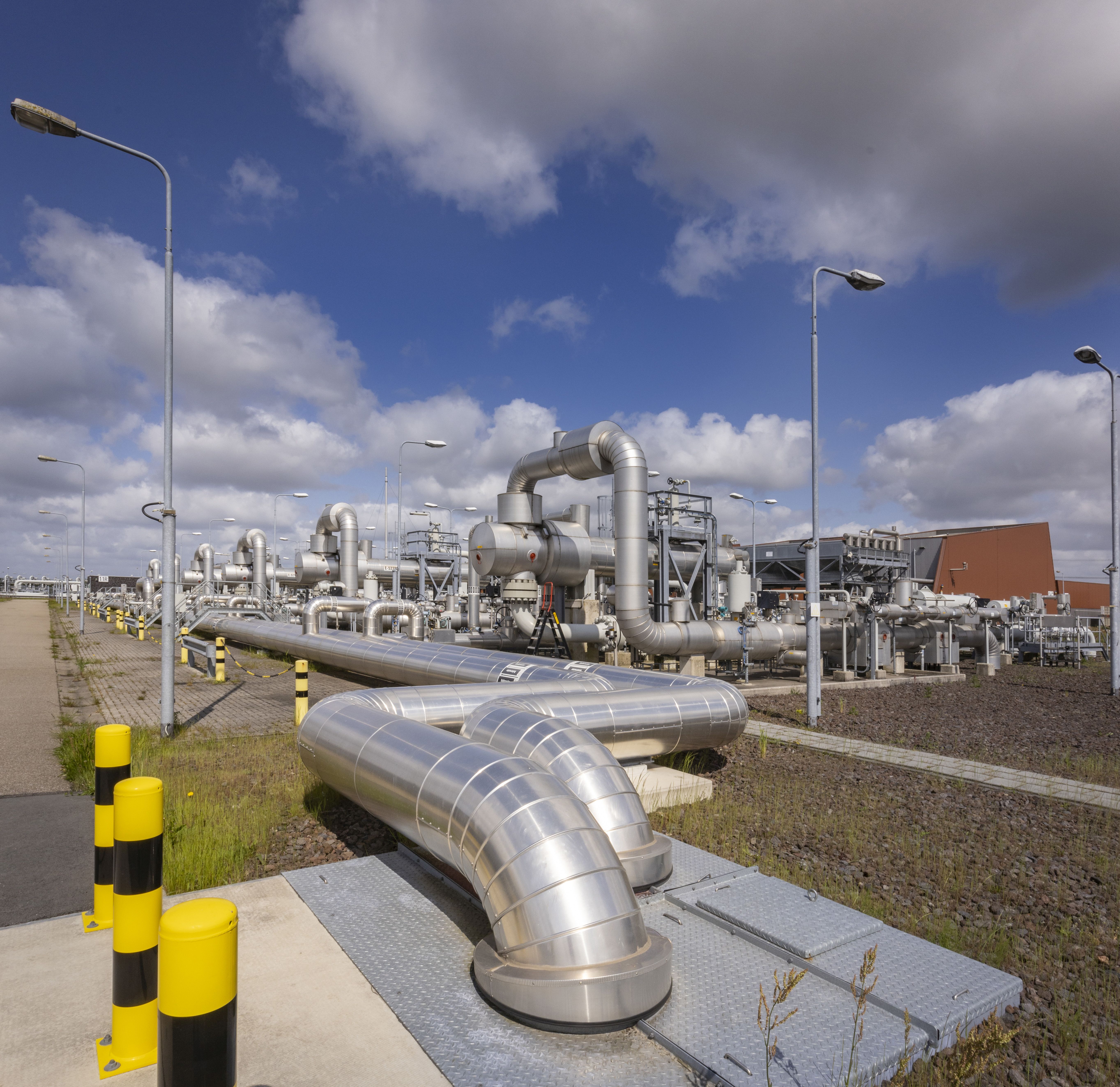 Installatie Energiebuffer Zuidwending buizen voor opslag gas